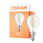 Osram Parathom Classic LED E14 Kugle Filament Klar 4W 470lm - 827/840 Ekstra Varm Hvid / Kold Hvid | Relax og Active - Erstatter 40W