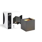 D'Lite Vægbelysning Nova Sort Up & Down 4.9W 480lm - 830 Varm Hvid | IP54 - Justerbar strålevinkel