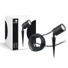 D'Lite Jordspyd Lys Fuse Strømkabel Sort | IP65 - Egnet til 1x GU10 | incl. cable 2 Meter
