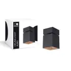 D'Lite Loftlampe Kubo Sort Vipbar og Beskyttelse Mod Brud | IP20 - Egnet til 1x GU10