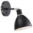 Nordlux Ray Vægbelysning Metal Sort | Egnet til E14