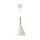 DFTP by Nordlux Pure 20 Pendel Lampe Metal og Træ Hvid | Egnet til E27