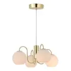 Nordlux Franca Pendel Lampe 4-Spot Metal og Glas Messing | Egnet til 4x E14