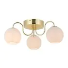 Nordlux Franca Loftlampe Metal og Glas Messing | 130mm - Egnet til 3x E14