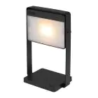 Nordlux Bordlampe Saulio Aluminium Sort 3.5W 200lm - 830 Varm Hvid | IP44 - 3-Trin Dæmpbar - Solar