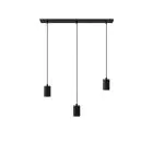 Calex Retro Pendel Lampe Cordset Rektangulær Metal Sort  |incl. kabel 2 Meter - Egnet til 3xE27