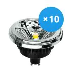 Fordelspakke 10x Noxion Lucent LED spot GU10 AR111 12W 600lm 40D - 930 varm hvid | bedste farvegengivelse - dæmpbar - erstatter 50W