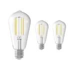 Fordelspakke 3x Calex Smart Tuya Wifi E27 Edison filament 7W 806lm - 818-830 Justerbar Hvid | dæmpbar - erstatter 60W