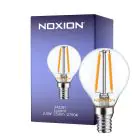Noxion Lucent LED E14 Kugle filament klar 2.5W 250lm - 827 ekstra varm hvid | erstatter 25W