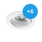 Fordelspakke 6x Noxion Forsænket Spot Vision MR16 Vipbar Hvid | Udsnit 69mm - GU10 sokkel