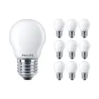 Fordelspakke 10x Philips Corepro LED Lustre E27 Kugle matt 4.3W 470lm - 827 ekstra varm hvid | erstatter 40W