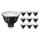 Fordelspakke 10x Philips Master LED Spot GU5.3 MR16 7.5W 500lm 36D - 930 varm hvid | bedste farvegengivelse - dæmpbar - erstatter 50W