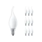 Fordelspakke 10x Philips Corepro LED Kerte E14 Bent-tip Matt 2.2W 250lm - 827 Ekstra Varm Hvid - Erstatter 25W