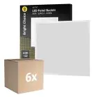 Fordelspakke 6x Bright Choice LED Panel Backlit 36W 3240lm - 840 Kold Hvid | 60x60cm - UGR 