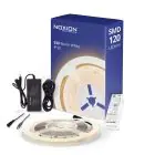 Noxion LED Strip Naga 5 Meter Komplet sæt - Smart Wifi - 24V - 120LEDs/m - 9.6W/m - 930 Varm Hvid | 8mm - IP20 - Bedste Farvegengivelse - SMD2835
