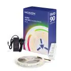 Noxion LED Strip Naga 5 Meter Komplet sæt - Zigbee - 24V - 90LEDs/m - 12W/m - RGBW - 930-965 Justerbar Hvid | 12mm - IP20 - Bedste Farvegengivelse - SMD2835+SMD5050