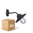 Fordelspakke 4x D'Lite Vægbelysning Ember Sort | IP54 - Egnet til 1x E27