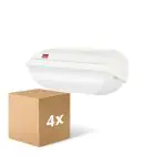 Fordelspakke 4x  Philips LED Sikkerhed Coreline BWC110 Hvid 9W 900lm - 830 Varm Hvid | 242x110mm - IP54 - Lyssensor