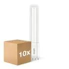 Fordelspakke 10x Philips CorePro PL-L LED Pære EM/Mains 8W - 840 Kold Hvid | 4-Pinde - Erstatter 18W