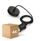 Fordelspakke 4x Philips Cord Vintage E27 sort