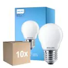 Fordelspakke 10x Philips Corepro LED Lustre E27 Kugle matt 6.5W 806lm - 827 ekstra varm hvid | erstatter 60W