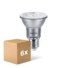 Fordelspakke 6x Philips Master Value LED Pære Reflektor E27 PAR20 6W 515lm 25D - 930 varm hvid | bedste farvegengivelse - dæmpbar - erstatter 50W