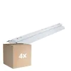 Fordelspakke 4x Noxion Lysrender Click Reflektor V2 LED T8 | Egnet til 2x 120cm LED Lysrør
