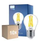 Fordelspakke 10x Philips MASTER LED E27 Kugle Filament Klar 5.9W 806lm - 922-927 Dim To Warm | Bedste Farvegengivelse - Dæmpbar - Erstatter 60W