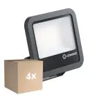Fordelspakke 4x Ledvance LED Projektør Aluminium Sort 69W 10000lm 100D - 865 Dagslys | IP66 - Symmetrisk