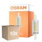 Fordelspakke 10x Osram Slim Line LED R7s 78mm 6W 806lm - 827 ekstra varm hvid | erstatter 60W