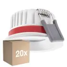 Fordelspakke 20x Ledvance LED spot Fire Rated Aluminium Hvid 8W 720lm 36D - 940 kold hvid | Udsnit 68mm - IP65 - bedste farvegengivelse - dæmpbar