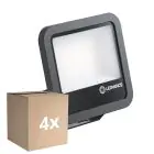 Fordelspakke 4x Ledvance LED Projektør Aluminium Sort 69W 9150lm 100D - 830 Varm Hvid | IP66 - Symmetrisk