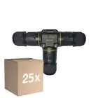 Fordelspakke 25x Noxion Vandtæt Quick T Forbindelsesstykke  - 3 pole