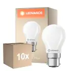 Fordelspakke 10x Ledvance Classic LED B22 Pære Matt 3.4W 470lm - 827 Ekstra Varm Hvid | Dæmpbar - Erstatter 40W