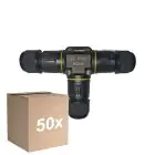 Fordelspakke 50x Noxion Vandtæt Quick T Forbindelsesstykke  - 3 pole