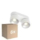 Fordelspakke 6x Nordlux Pitcher Spot Metal Hvid | Egnet til 2x GU10
