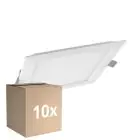Fordelspakke 10x Ledvance LED downlight Slim Firkant SQ105 6W 420lm 120D - 830 varm hvid 