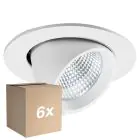 Fordelspakke 6x Noxion LED Spot Forza V2 Aluminium Hvid 28/32/36/40W - 3300/3700/4100/4500lm 36D - 930-940-957 CCT | 160mm - Udsnit 145mm - Bedste Farvegengivelse