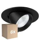 Fordelspakke 6x Noxion LED Spot Forza V2 Aluminium Sort 28/32/36/40W - 3300/3700/4100/4500lm 36D - 930-940-957 CCT | 160mm - Udsnit 145mm - Bedste Farvegengivelse