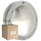 Fordelspakke 6x Nordlux Malte Vægbelysning Galvaniseret Stål Grå | 240mm - IP54 - Egnet til E27