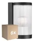 Fordelspakke 6x Nordlux Coupar Vægbelysning Aluminium Sort | IP54 - Egnet til E27