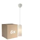 Fordelspakke 6x Nordlux Miella Pendel Lampe Glas Hvid | Egnet til 1x E27