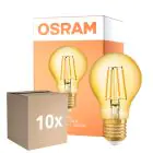 Fordelspakke 10x Osram Vintage 1906 LED E27 Pære filament guld 6.5W 725lm - 824 ekstra varm hvid | erstatter 60W