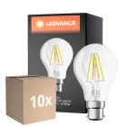 Fordelspakke 10x Ledvance Classic Performance LED Pære B22d Pære filament klar 6.5W 806lm - 827 ekstra varm hvid | erstatter 60W