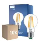 Fordelspakke 10x Philips MASTER LED Pære Ultra Efficient E27 Pære klar 4W 840lm - 830 varm hvid | erstatter 60W