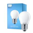Philips Corepro LED Lustre E27 Kugle matt 4.3W 470lm - 827 ekstra varm hvid | erstatter 40W