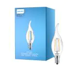 Philips Corepro LED Kerte E14 Bøjet Tip filament klar 2W 250lm - 827 ekstra varm hvid | erstatter 25W
