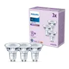 Fordelspakke 3x Philips LED Spot GU10 PAR16 4W 275lm 36D - 840 Kold Hvid
