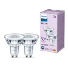 Fordelspakke 2x Philips LED Spot GU10 PAR16 5W 390lm 36D - 840 Kold Hvid