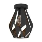 Eglo Loftlampe Carlton 1 Stål Sort Kobber | IP20 - Egnet til 1x E27 